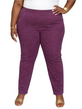 Signature By Levi Strauss & Co Size 22 Jegging Pants Modern Wine Red Stretch